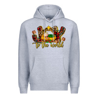 Heather Grey Baby Jesus Joy To The World Premium Hoodie - MaliasSmallBusiness