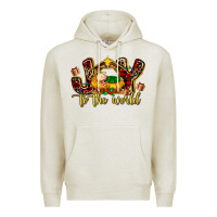 Oatmeal Heather Baby Jesus Joy To The World Premium Hoodie - MaliasSmallBusiness