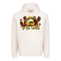 Pale Pink Baby Jesus Joy To The World Premium Hoodie - MaliasSmallBusiness