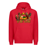 Red Baby Jesus Joy To The World Premium Hoodie - MaliasSmallBusiness