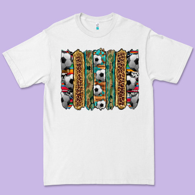 Soccer Camouflage Serape Cowhide Turquoise Leopard Glitter  Brushstrok Premium Tee Designed By Artiststas