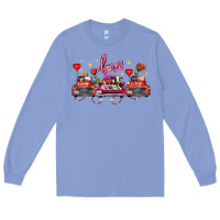 Colony Blue valentine's day farm trucks farm animals Long Sleeve Tee - FaDigitalArtStudio