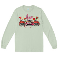 Matcha valentine's day farm trucks farm animals Long Sleeve Tee - FaDigitalArtStudio