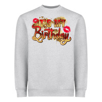 Heather Grey it's my birthday Heavyweight Sweatshirt - Zillion Design Studio