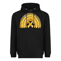 Black childhood cancer awareness rainbow (1) Heavyweight Hoodie - Jasminsmagicworld