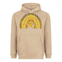 Mushroom childhood cancer awareness rainbow (1) Heavyweight Hoodie - Jasminsmagicworld