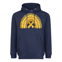 Navy childhood cancer awareness rainbow (1) Heavyweight Hoodie - Jasminsmagicworld