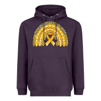 Plum childhood cancer awareness rainbow (1) Heavyweight Hoodie - Jasminsmagicworld