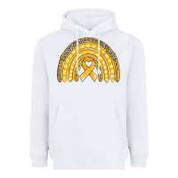 White childhood cancer awareness rainbow (1) Heavyweight Hoodie - Jasminsmagicworld