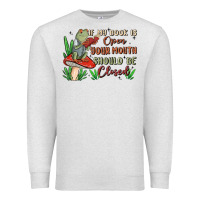 Oatmeal Heather if my book is open your mouth should be closed malia Premium Sweatshirt - MaliasSmallBusiness