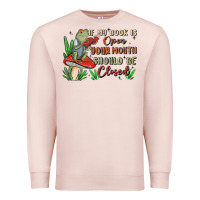 Pale Pink if my book is open your mouth should be closed malia Premium Sweatshirt - MaliasSmallBusiness