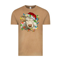 Vintage Camel charolais cattle cow with christmas lights and hat Vintage Tee - RanaPortraitStore