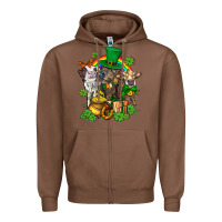 Chestnut little cows and st patricks party Zipper Hoodie - AdoDesignShop