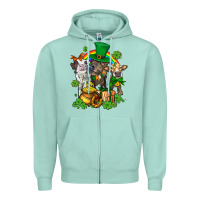 Seafoam little cows and st patricks party Zipper Hoodie - AdoDesignShop