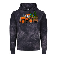 Cloud Black Christmas Orange Farm Tractor Vintage Hoodie - RanaPortraitStore