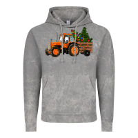 Cloud Rock Christmas Orange Farm Tractor Vintage Hoodie - RanaPortraitStore