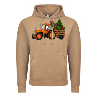 Vintage Coffee Christmas Orange Farm Tractor Vintage Hoodie - RanaPortraitStore