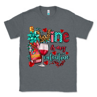 Charcoal Heather wine is my valentine olivia Classic Tee - OliviaCreatesArt