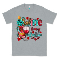 Heather Grey wine is my valentine olivia Classic Tee - OliviaCreatesArt