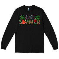 Black hello summer Long Sleeve Tee - CowhideDigitalArt
