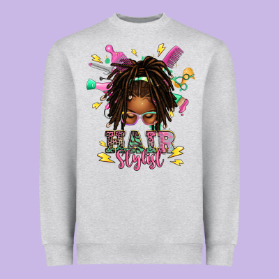 Heavyweight Sweatshirt afro locs hair stylist messy bun tbw