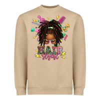 Mushroom afro locs hair stylist messy bun tbw Heavyweight Sweatshirt - texasbilliewilder