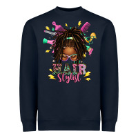 Navy afro locs hair stylist messy bun tbw Heavyweight Sweatshirt - texasbilliewilder