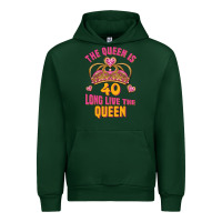 Forest Green the queen is 40 long live the queen Urban Hoodie - Jasminsmagicworld