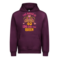 Mauve Wine the queen is 40 long live the queen Urban Hoodie - Jasminsmagicworld