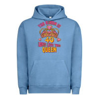 Pigment Pebble Blue the queen is 40 long live the queen Urban Hoodie - Jasminsmagicworld
