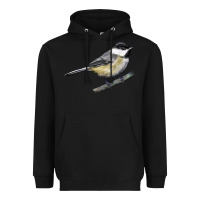Black Black Capped Chickadee Heavyweight Hoodie - LillyAllenDesigns