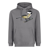 Storm Black Capped Chickadee Heavyweight Hoodie - LillyAllenDesigns