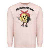 Pale Pink boujee ballpark babe Premium Sweatshirt - MaliasSmallBusiness