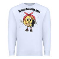 White boujee ballpark babe Premium Sweatshirt - MaliasSmallBusiness