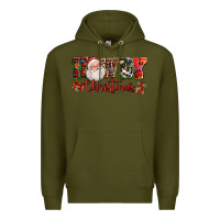 Army Green Howdy Christmas Santa Premium Hoodie - NancyCooperArtShop