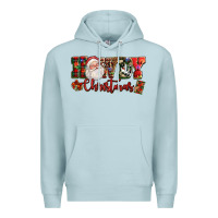 Blue Mist Howdy Christmas Santa Premium Hoodie - NancyCooperArtShop