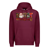 Burgundy Howdy Christmas Santa Premium Hoodie - NancyCooperArtShop