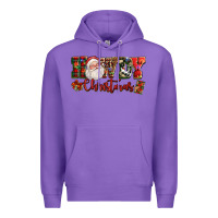 Purple Howdy Christmas Santa Premium Hoodie - NancyCooperArtShop