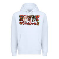 White Howdy Christmas Santa Premium Hoodie - NancyCooperArtShop