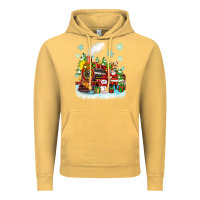 Vintage Mustard christmas polar express santa Vintage Hoodie - Zillion Design Studio