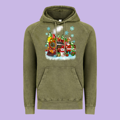 Vintage Hoodie christmas polar express santa