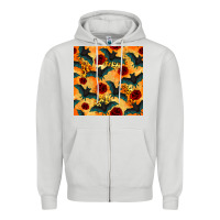 Dove Grey halloween bat and roses seamless pattern Zipper Hoodie - BundleAndBundleShop