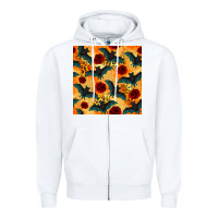 White halloween bat and roses seamless pattern Zipper Hoodie - BundleAndBundleShop