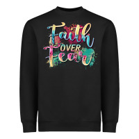 Black faith over fear Heavyweight Sweatshirt - Zillion Design Studio