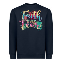 Navy faith over fear Heavyweight Sweatshirt - Zillion Design Studio