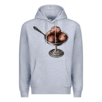 Heather Grey Chocolate ice cream Premium Hoodie - AdoDesignShop