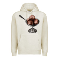 Oatmeal Heather Chocolate ice cream Premium Hoodie - AdoDesignShop