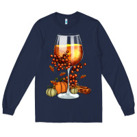 Navy Thanksgiving Fall Long Sleeve Tee - FaDigitalArtStudio