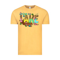 Vintage Mustard living on lake time Vintage Tee - texasbilliewilder