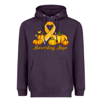 Plum childhood cancer awareness month harvesting hope Heavyweight Hoodie - Jasminsmagicworld